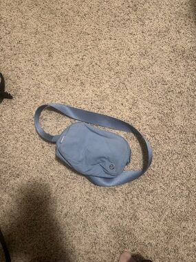 lululemon athletica light blue crossbody sling bag
